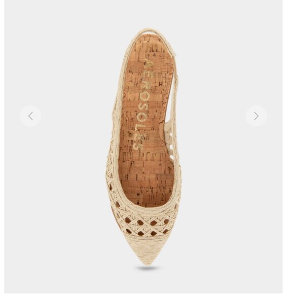 NIB Aerosoles Raffia Diego Slingback 5.5 - Picture 3 of 7